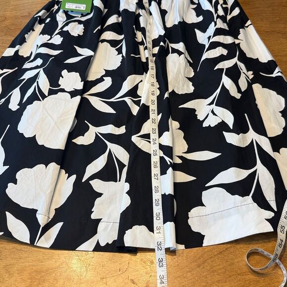 Kate Spade Black and White Classic Rose Midi Skirt - Picture 8 of 11